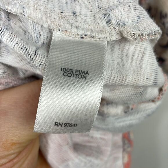 J. Jill Pima Double-Elbow Sleeve Tunic Flower Print Top size Large - Picture 8 of 12